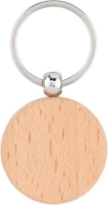 Actual product image MidOcean Toty Wood Round Wooden Keyring