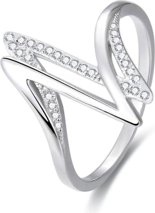 Produktbild Beneto Silver ring with zircons AGG143 - Circuit: 62 mm