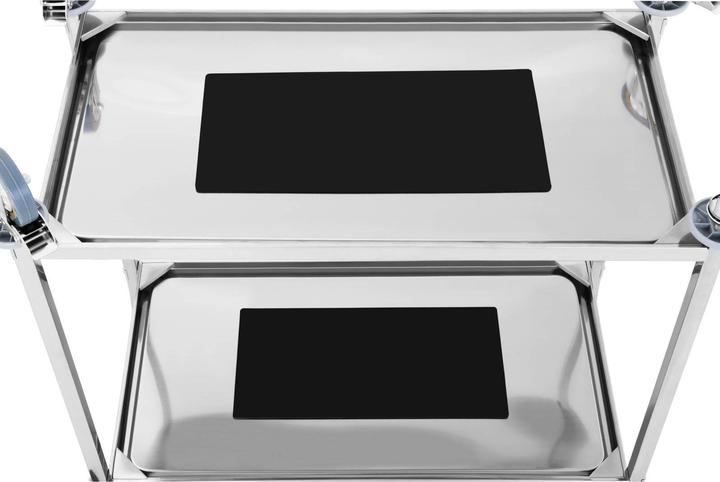 Produktbild Royal Catering Servierwagen Edelstahl Teewagen Küchenwagen Gastro 2 Borde 4 Räder bis 160 KG