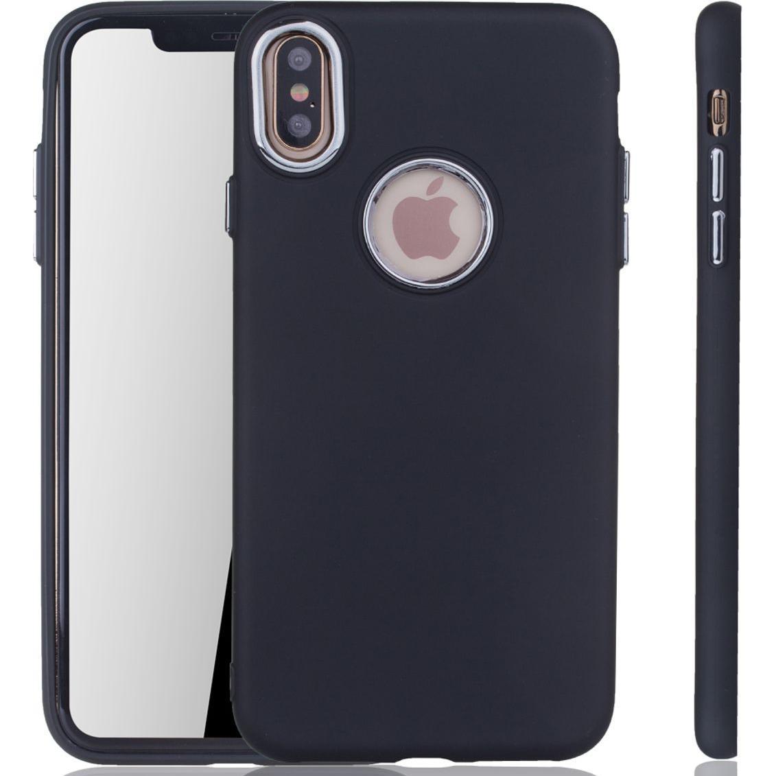 König Design Apple iPhone XS Max Hülle Case Handy Cover Schutz Tasche Schutzhülle Schwarz (Apple iPhone XS Max), Smartph...