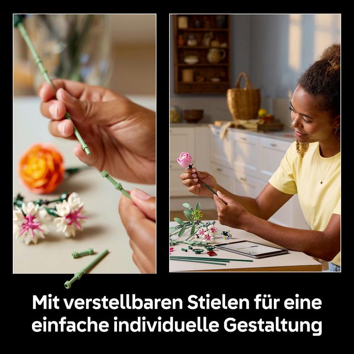 Produktbild LEGO Schöner Rosafarbener Blumenstrauss (10342, LEGO Icons, LEGO Botanical)