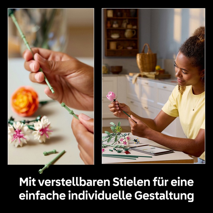 Image du produit LEGO Schöner Rosafarbener Blumenstrauss (10342, LEGO Icons, LEGO Botanical)