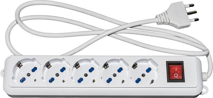 Actual product image Presa Multipla 5 Schuko Con Interruttore Cavo 1,5mt Bianca (5 x, CEE 7/3, 1.50 m)