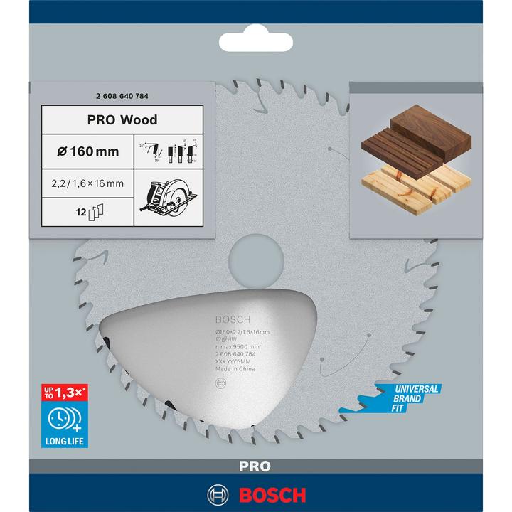 Produktbild Bosch Professional Zubehör PRO Wood Kreissägeblatt, 160 x 2.2 x 16 mm