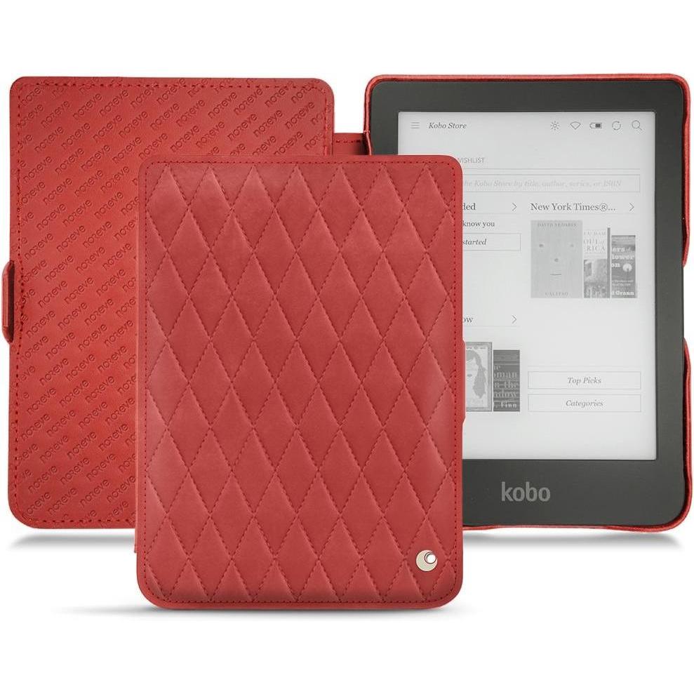 Noreve Lederschutzhülle horizontal (Clara HD), Tablet Hülle, Rot