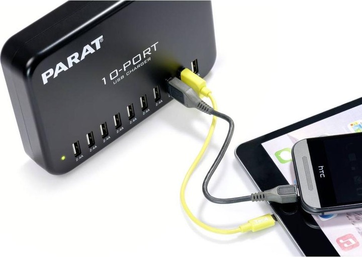Produktbild Parat Paraproject MC10 Multi Charger für 10x Geräte - USB-Ladefunktion (120 W)