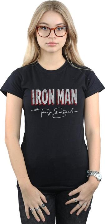 Actual product image Womens/Ladies Iron Man AKA Tony Stark Cotton T-Shirt (S)