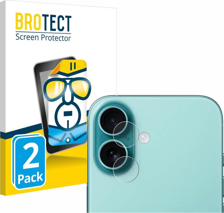 Produktbild BROTECT Schutzfolie Displayschutz Displayschutzfolie Folie Klar Transparent (2 Stück, Apple iPhone 16)