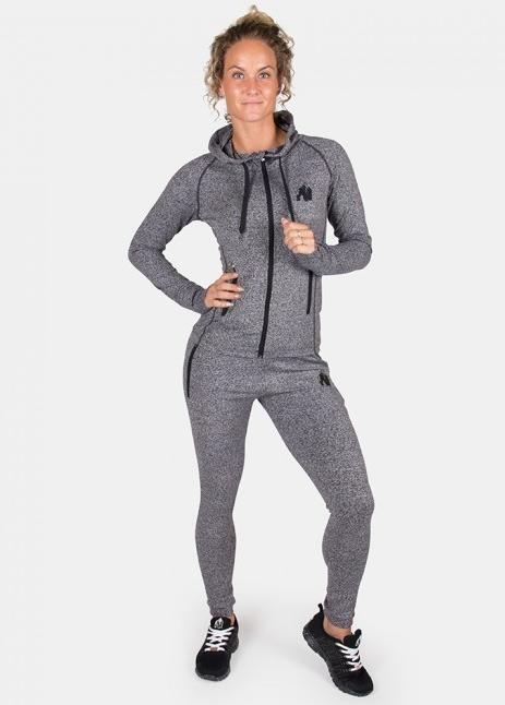 Immagine prodotto Gorilla Wear Felpa con cappuccio con zip Shawnee, grigio misto (XS)