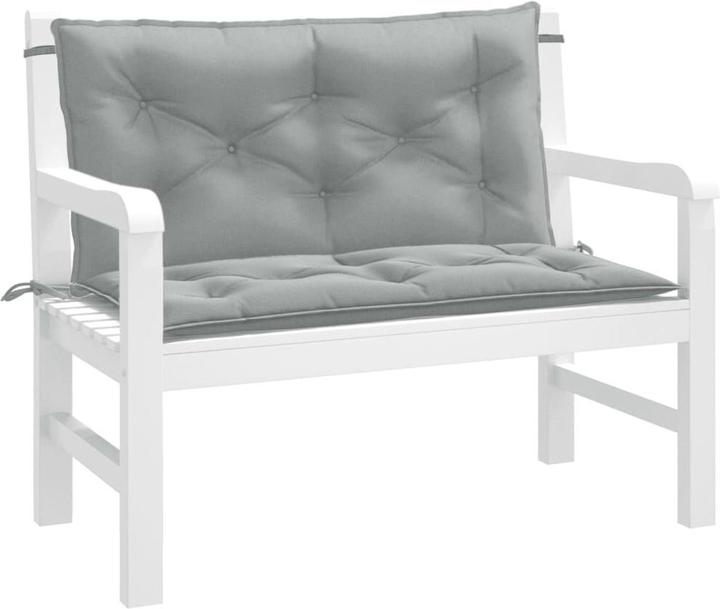 Actual product image VidaXL Garden bench cushions 2 pcs. fabric (100 x 50 x 7 cm)