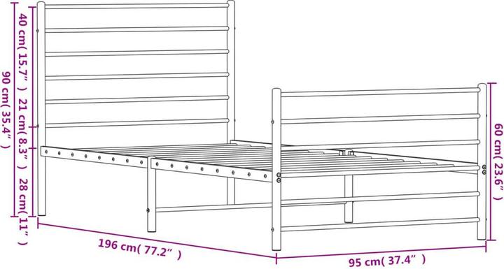 Image du produit vidaXL Bettgestell (90 x 190 cm)