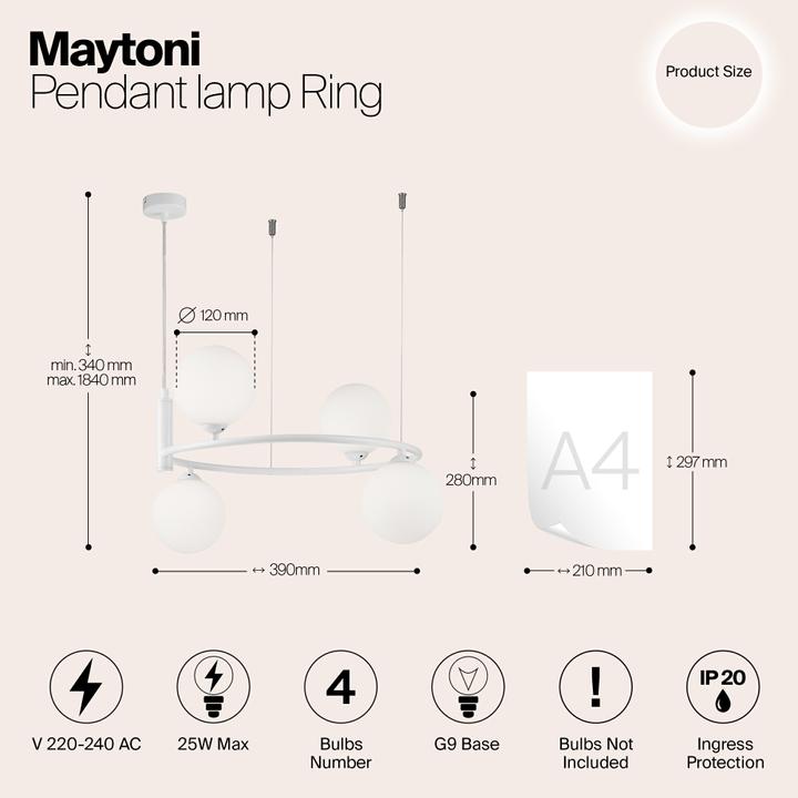 Image du produit Maytoni Bague (G9)