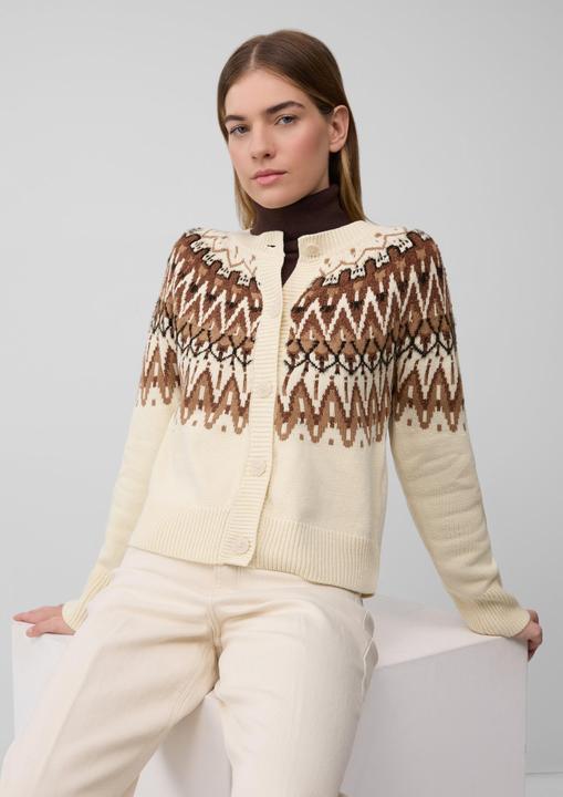 Produktbild s.Oliver Strickjacke Jacquard-Strickjacke im Relaxed Fit (38)