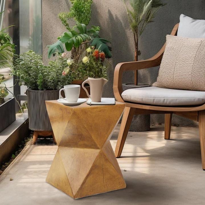 Actual product image Hermex Outdoor-Tisch Gartentisch Akzenttisch Beistelltisch Dekotisch