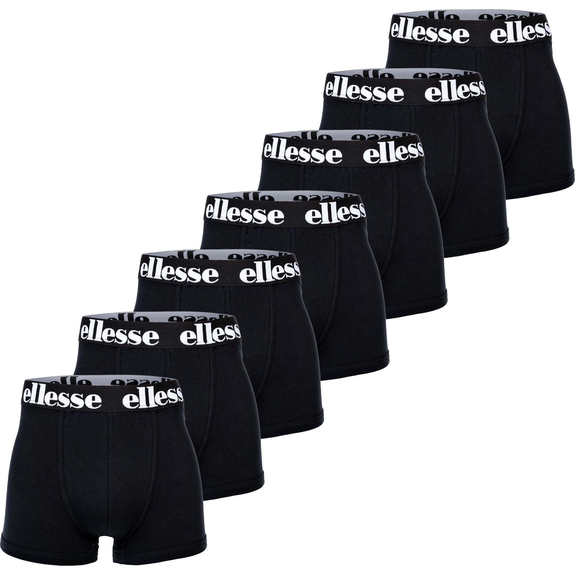Ellesse, Herren, Unterhosen, Boxershort Casual Stretch, Schwarz, (5XL, 7er Pack)
