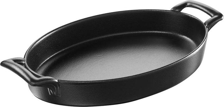 Revol Auflaufform oval mit Griffen, 28x19 cm, Gusseisen-Optik