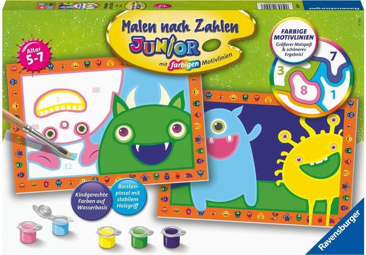 Actual product image Ravensburger Painting by numbers 28941 - Funny monsters - Children 5-7 years