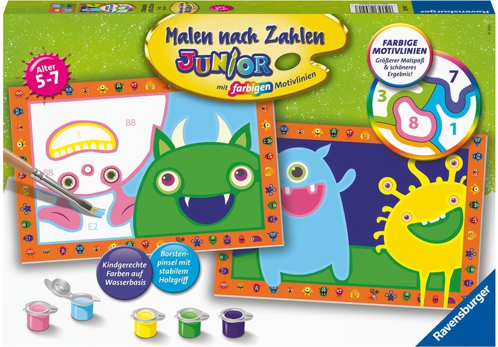 Immagine prodotto Ravensburger Pittura dai numeri 28941 - Mostri divertenti - Bambini 5-7 anni