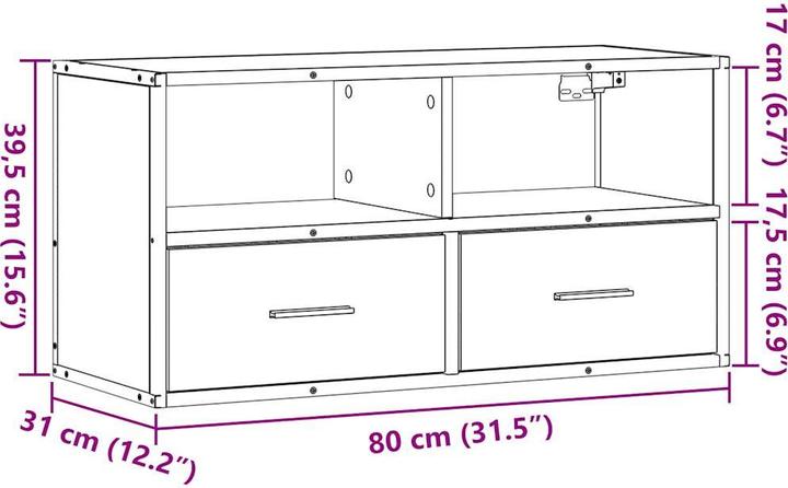 Produktbild vidaXL TV-Schrank (80 x 31 x 39.50 cm)