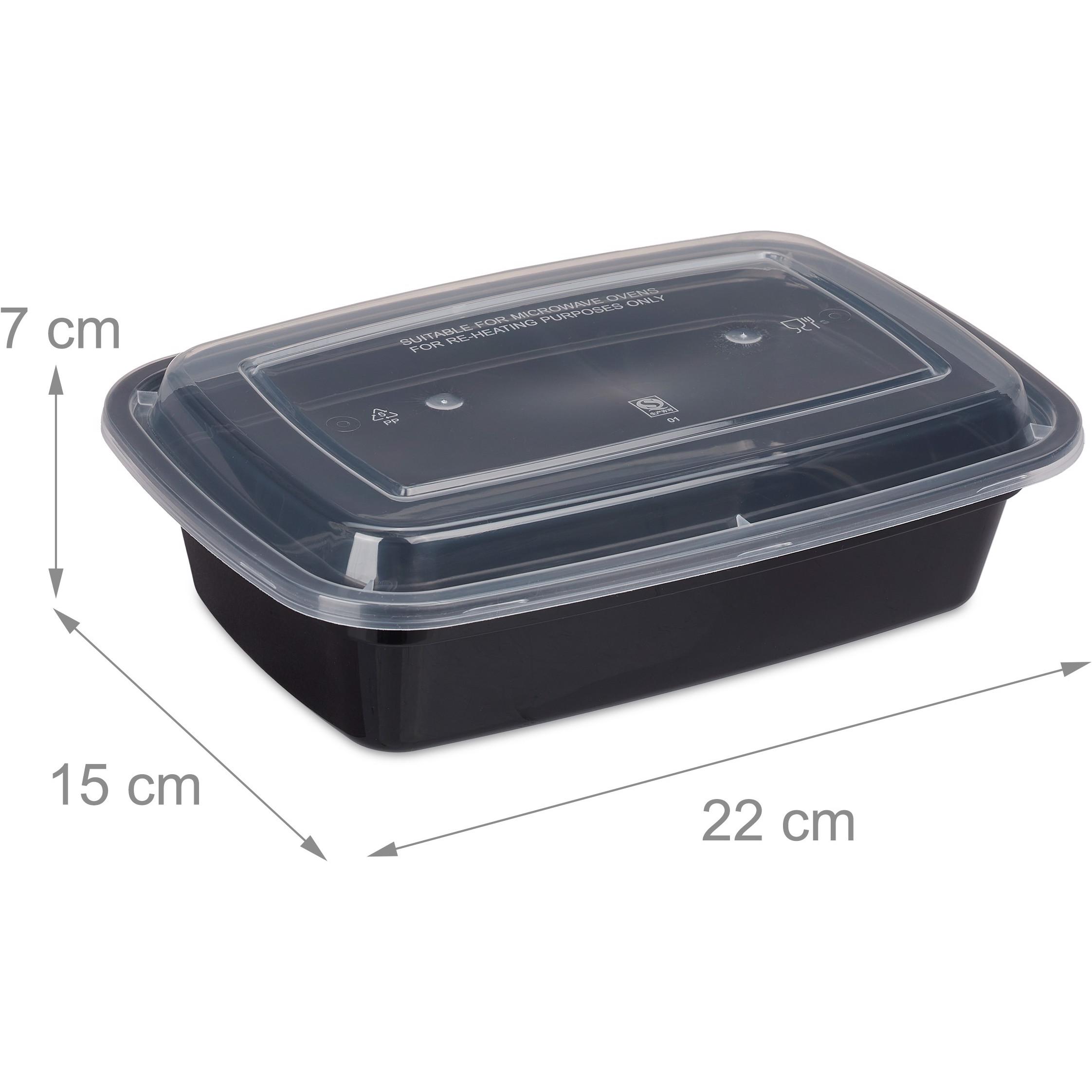 Thumbnail - Relaxdays Meal-Prep-Boxen, Lunchbox, Schwarz
