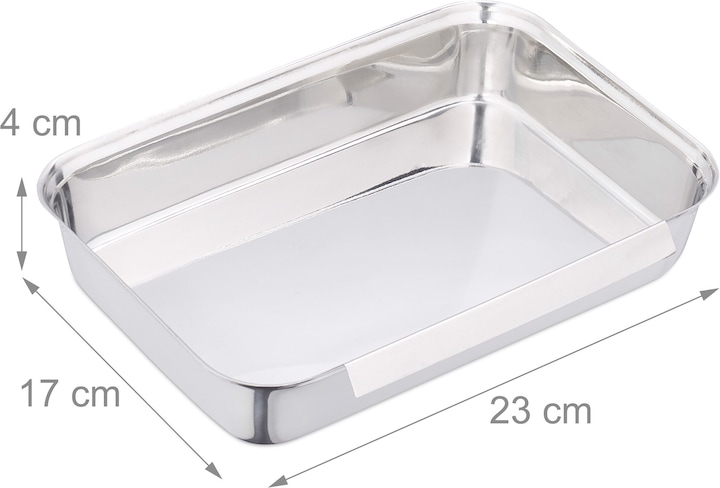 Actual product image Relaxdays Breading Trays Stainless Steel, Batter Station