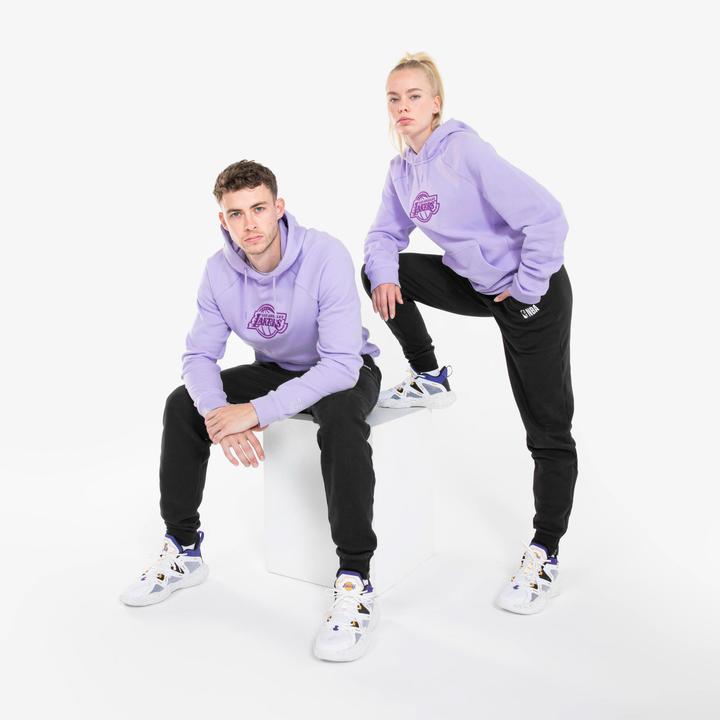 Image du produit Tarmak Sweat à capuche los angeles lakers homme/femme - hoodie 900 nba violet (XXS)