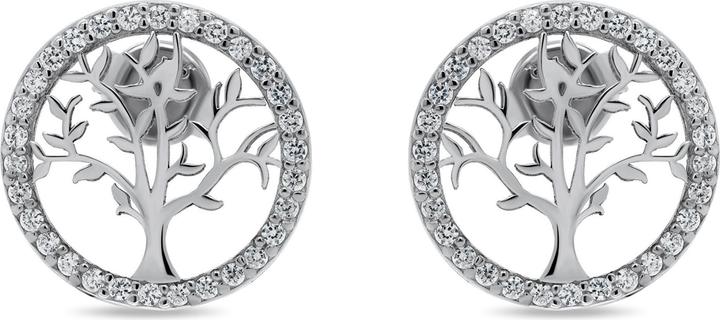 Produktbild Brilio Silver - Charming silver earrings with zircons Tree of Life EA233W