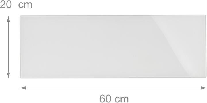 Actual product image Relaxdays Magnetic board glass (60 x 0.5 x 20 cm)
