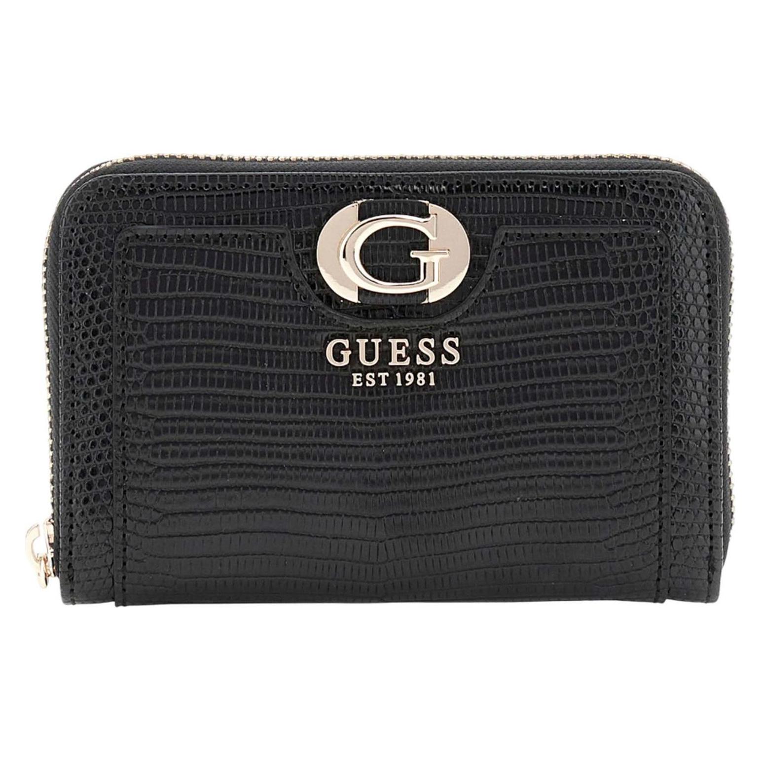 Guess, Damen, Portemonnaie, Orlina Slg Medium Zip Around Wallet, Schwarz