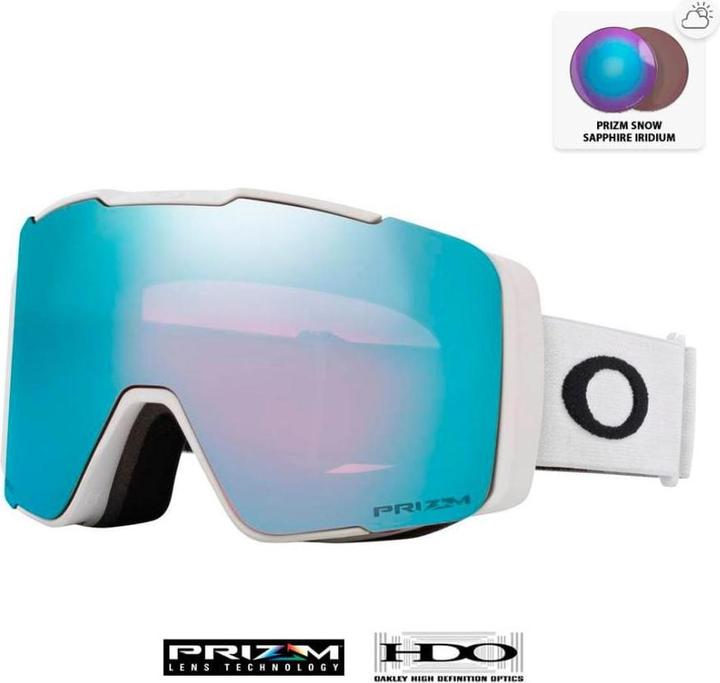Actual product image Oakley Line Miner Pro M Prizm Snow Sapphire Iridium Ski Goggles - Blue and White