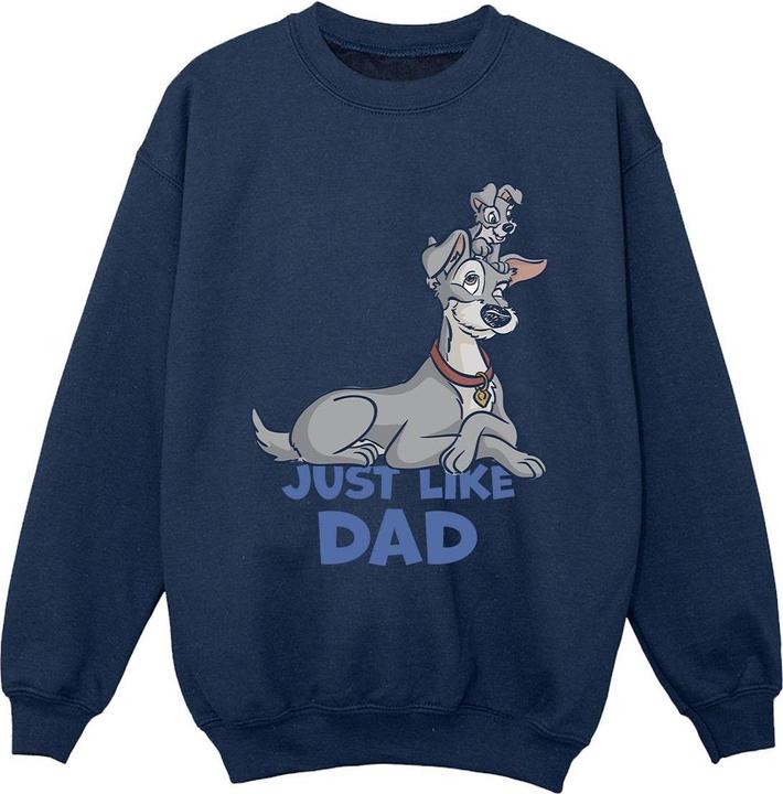 Actual product image Disney Boys Lady And The Tramp Just Like Dad Sweatshirt (152, 158)