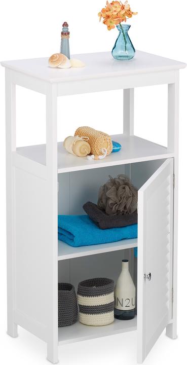 Actual product image Relaxdays Bathroom Shelf 2 Doors (45 x 30 x 83 cm)