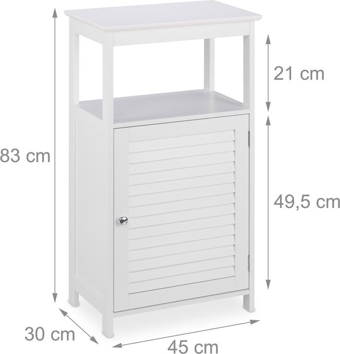 Actual product image Relaxdays Bathroom Shelf 2 Doors (45 x 30 x 83 cm)