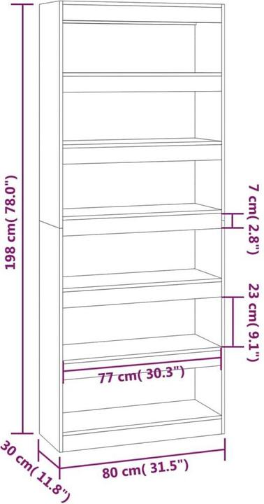 Immagine prodotto vidaXL Barbee (80 x 30 x 198 cm)