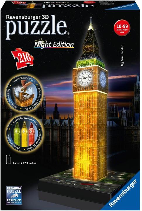 Productafbeelding Ravensburger Ben 3D Nacht Editie (216 onderdelen)
