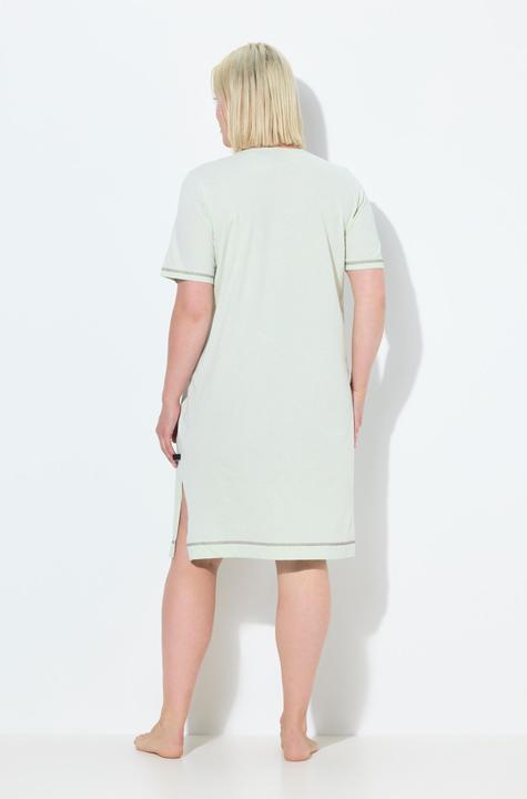 Produktbild Ulla Popken Bigshirt, platzierter Druck, V-Ausschnitt, Halbarm (50, 52)