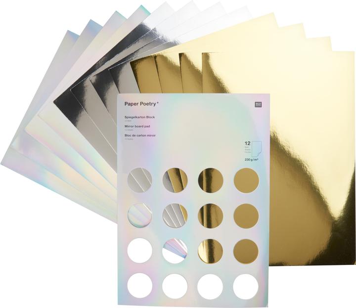 Produktbild Rico Design Spiegelkarton-Block (230 g/m², 4 x)