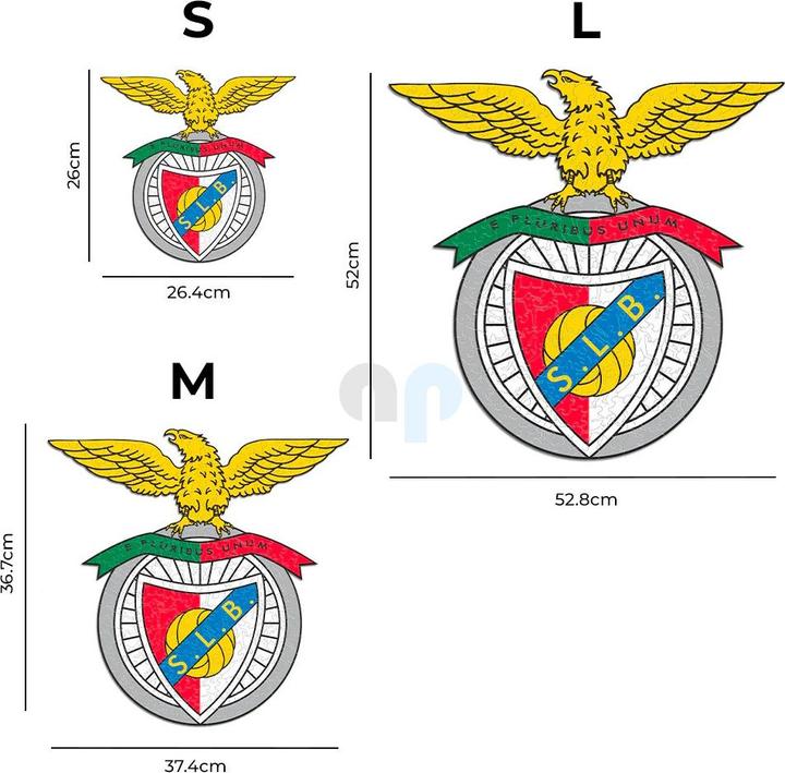 Actual product image Iconic SL Benfica - Logo - Wooden Puzzle Size S (150 pieces) (150 pieces)