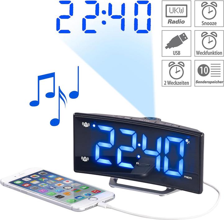 Immagine prodotto Auvisio Radiosveglia a proiezione