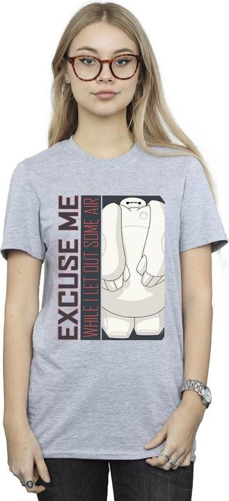 Actual product image Disney Womens/Ladies Big Hero 6 Baymax Excuse Me Some Air Cotton Boyfriend T-Shirt (XXL)