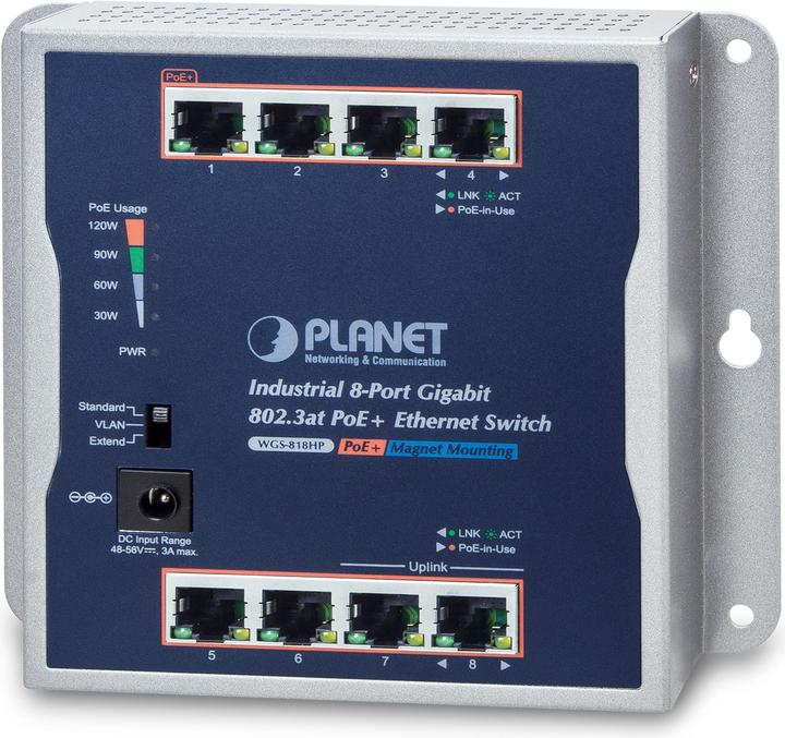 Planet IP30 Industrial 8-Port (8 ports)