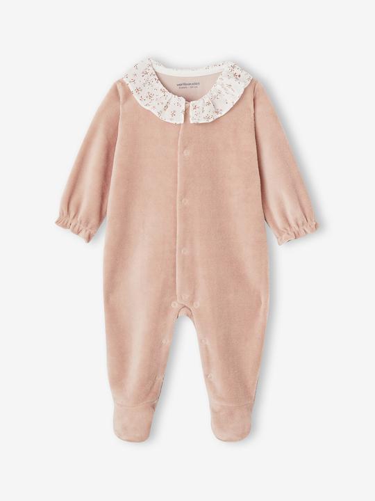 Produktbild Vertbaudet Mädchen Baby Samtstrampler mit breitem Kragen (68)