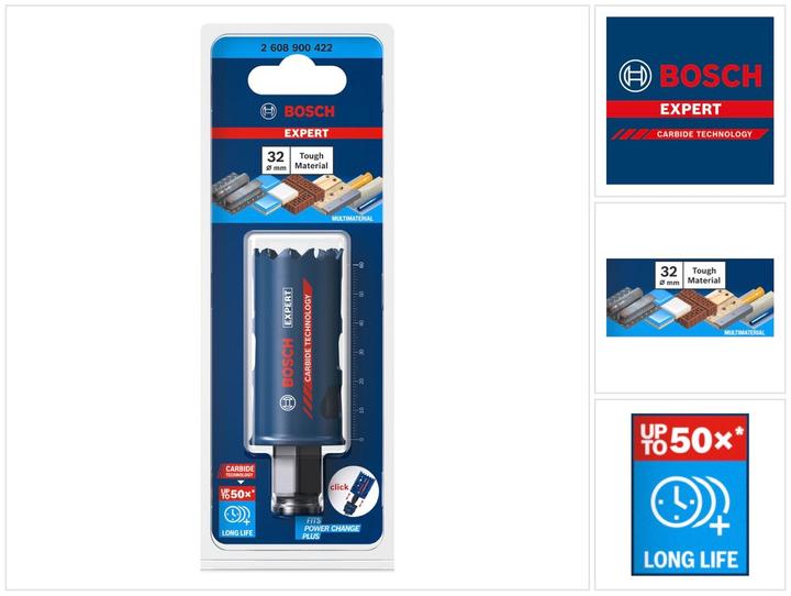 Actual product image Bosch Professional Zubehör Expert Tough Material hole saw, 32 x 60 mm (32millimetre)