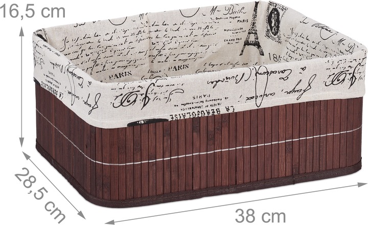 Actual product image Relaxdays Storage Basket (1 x, 38 x 28.5 x 16.5 cm)