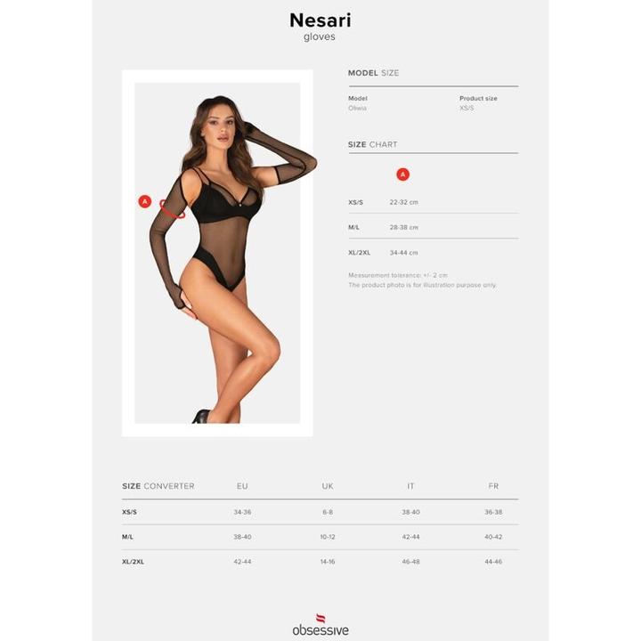 Produktbild Obsessive Nesari Handschuhe Schwarz (XL, XXL)