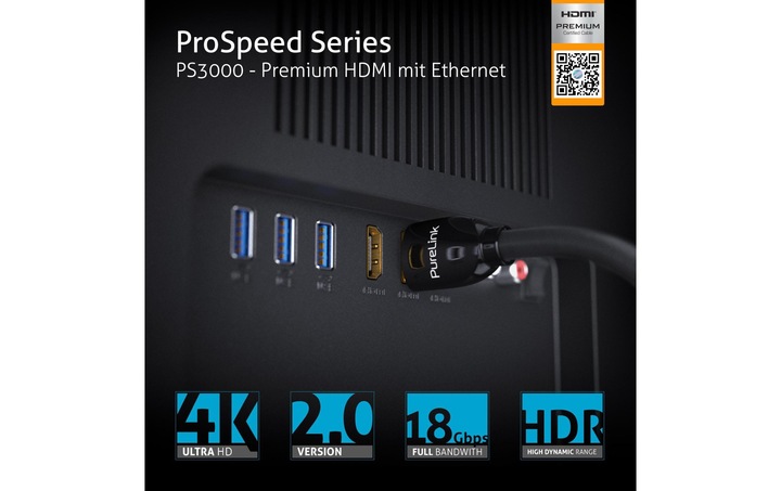 Actual product image Purelink HDMI (Typ A) — HDMI (Typ A) (3 m, HDMI)