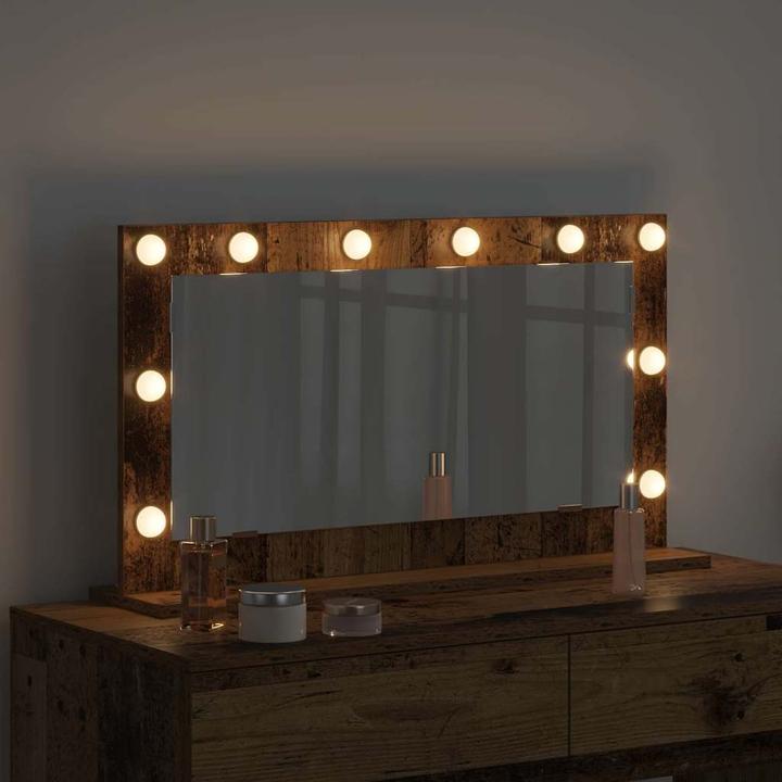 Produktbild VidaXL Schminkspiegel Alter Holz-Look Holz, Glas 80 x 45 x 18 cm Spiegel