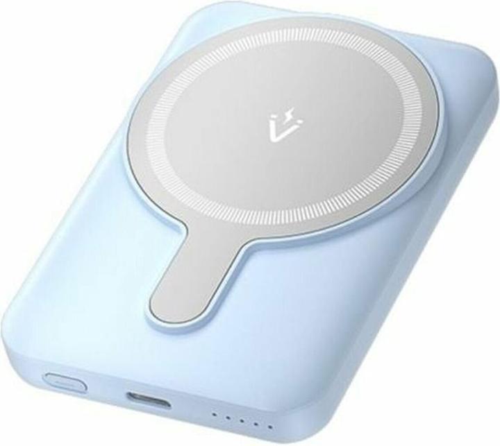 Actual product image Vention 5000mAh Magnetic Wireless Power Bank (USB-C + USB-C + Wireless) 20W Blue Light Indicator Display Typ (5000 mAh, 20 W, 18.50 Wh)