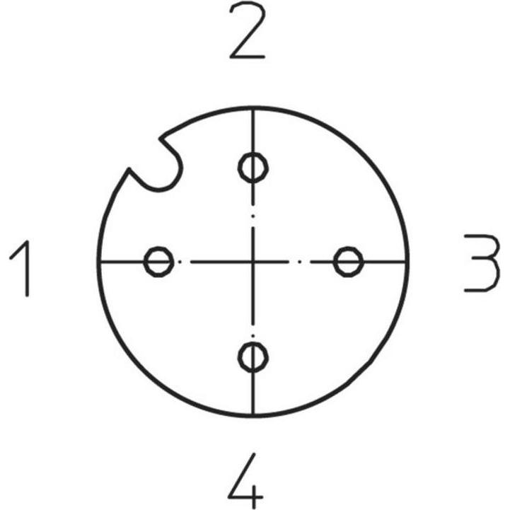 Lutronic 1071 Sensor-/Aktor-Steckverbinder, konfektioniert M12 Kupplung, gewinke, Elektronikkabel + Stecker, Schwarz