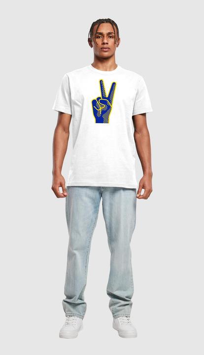 Produktbild Merchcode Peace - Victory Hand T-Shirt Round Neck - 173379 (M)
